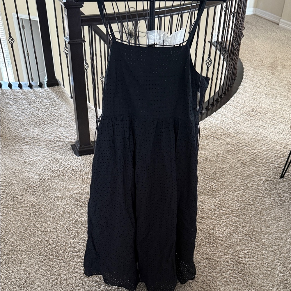 Madewell nwt size 12 Black Eyelet maxi Dress